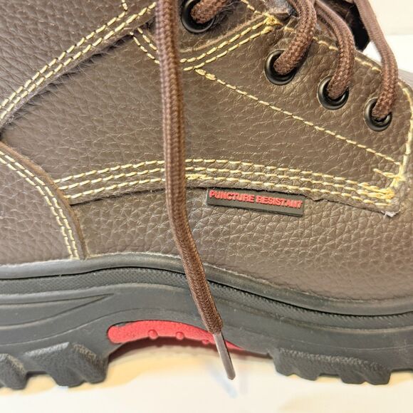 Skecher's Men's Steel Toe EH Work Boots Brown Leather Size 8 Safety - Picture 12 of 16